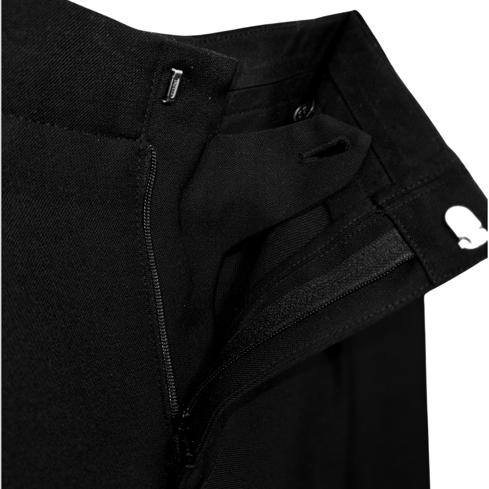 Maison Margiela Black Virgin Wool Cropped Trousers Pants Italy Size 38 (US 2) - Picture 9 of 16